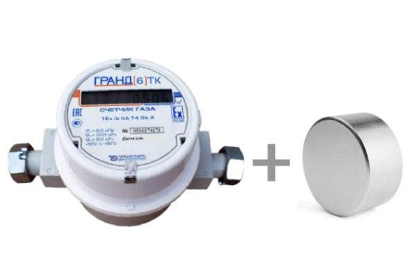 Переделанный газовый счетчик под магнит Гранд 6