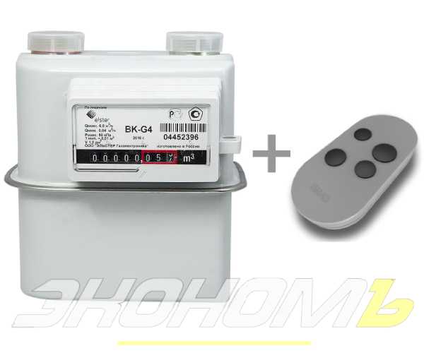 Счетчик газа с пультом Elster BК-G4